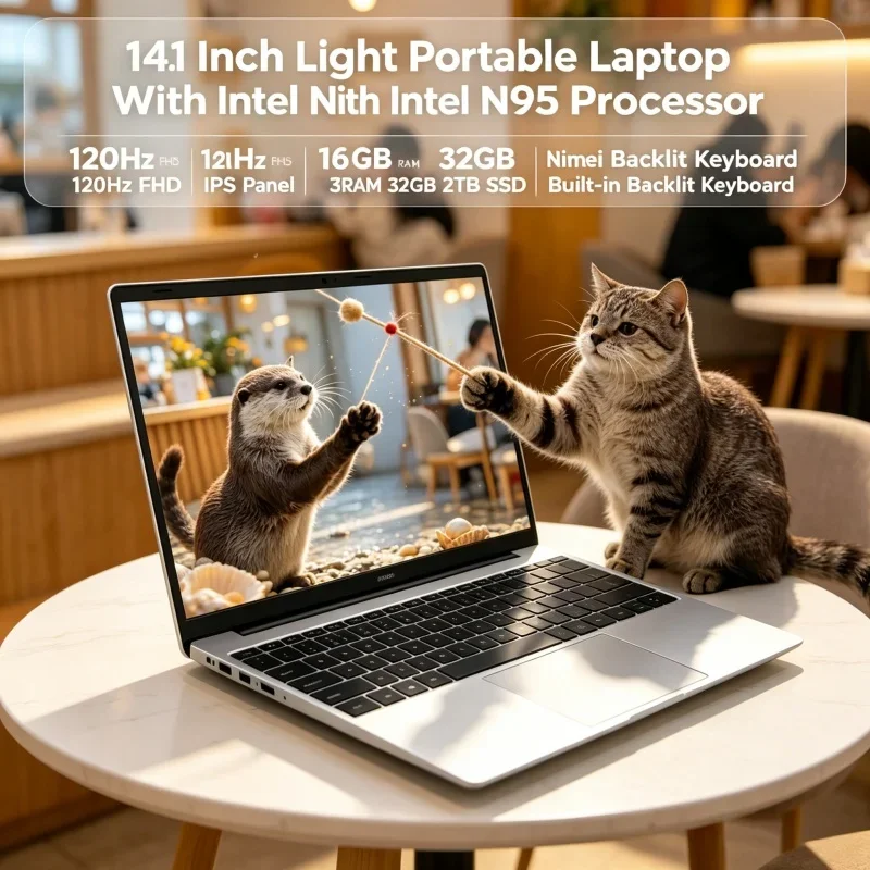Cost-effective 14.1" Slim Laptop, Intel N95, 120Hz FHD IPS, huge 32GB RAM, built-in backlit keys
Cost-effective 14.1" Slim Laptop, Intel N95, 120Hz FHD IPS, huge 32GB RAM, built-in backlit keys