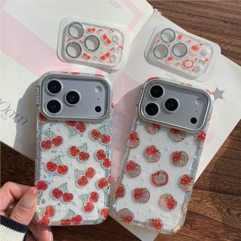 Чехол для телефона Apple Cherry Fruit для iPhone 17 Pro Max 16, 15, 14, 13 Pro Max, милый блестящий чехол с одинаковыми линзами, INS, модный корейский стиль
Чехол для телефона Apple Cherry Fruit для iPhone 17 Pro Max 16, 15, 14, 13 Pro Max, милый блестящий чехол с одинаковыми линзами, INS, модный корейский стиль