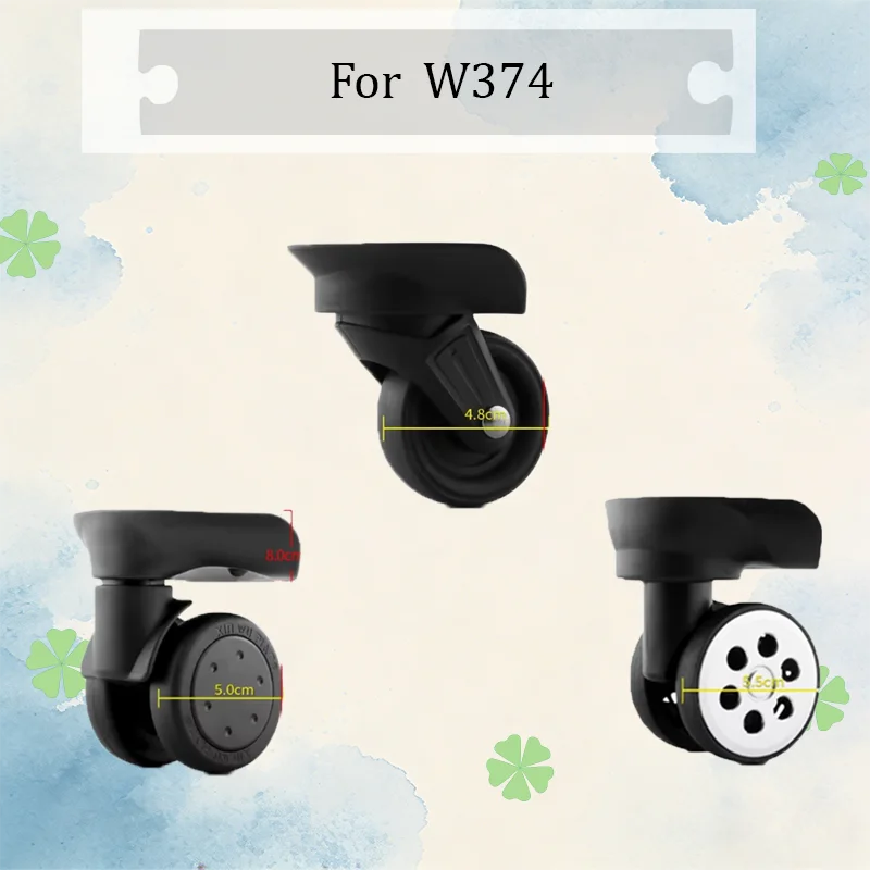 For W371/W373/W374 All Terrain Luggage Replacement Wheels TPU Wear-Resistant 360° Swivel Steel Bearing Suitcase Accessories
For W371/W373/W374 All Terrain Luggage Replacement Wheels TPU Wear-Resistant 360° Swivel Steel Bearing Suitcase Accessories