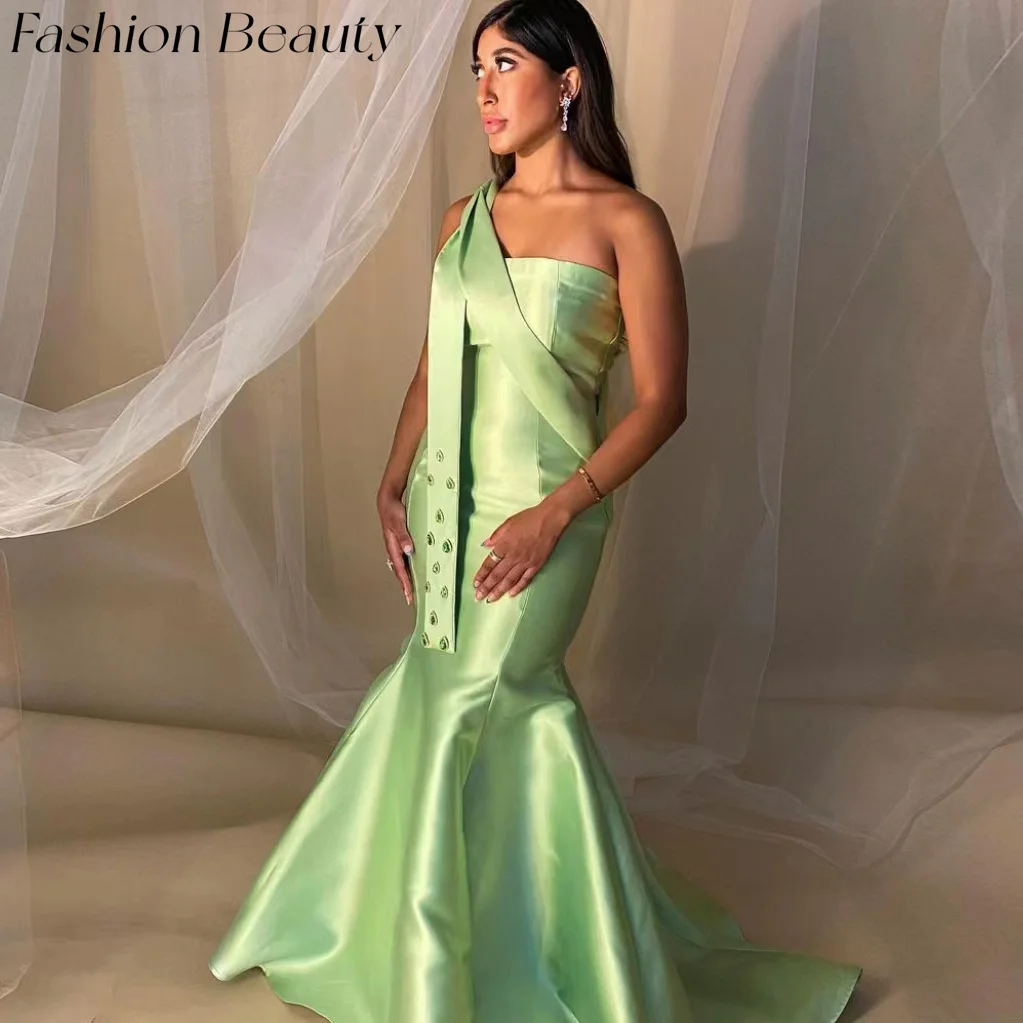 Fashion Beauty Green Prom Dresses One Shoulder Rhinestone Mermaid Formal Occasion Party Dress For Women 2024 فساتين السهرة
Fashion Beauty Green Prom Dresses One Shoulder Rhinestone Mermaid Formal Occasion Party Dress For Women 2024 فساتين السهرة
