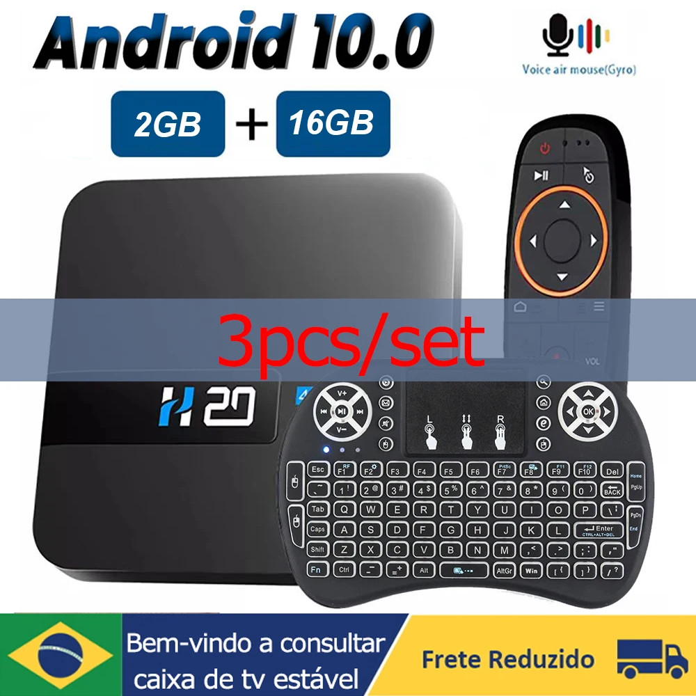 In Stock Android10.0 TV Box H20 Smart Tvbox RK3228 2GB 16GB mi box s 4K HD Voice Assistant Brasil tv Free Shipping 24H to Send
In Stock Android10.0 TV Box H20 Smart Tvbox RK3228 2GB 16GB mi box s 4K HD Voice Assistant Brasil tv Free Shipping 24H to Send