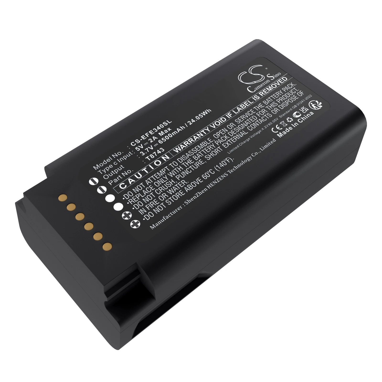 Battery for Video Doorbell E340 PN: T8743 7000mAh / 25.9Wh
Battery for Video Doorbell E340 PN: T8743 7000mAh / 25.9Wh