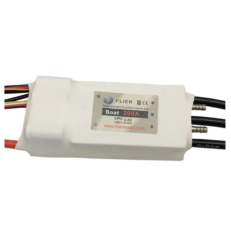 FATJAY FLIER 200A ESC 8S Ultra-large Current Brushless Waterproof BLDC Electronic Speed Controller for Model RC Boat
FATJAY FLIER 200A ESC 8S Ultra-large Current Brushless Waterproof BLDC Electronic Speed Controller for Model RC Boat