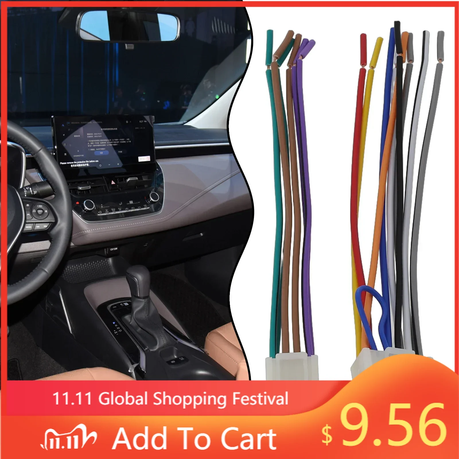 2pcs For Toyota Car Radio Stereo Harness Wire Cable Adapter 150mm Car Stereo CD Player Wiring Harness Audio Interface Cables
2pcs For Toyota Car Radio Stereo Harness Wire Cable Adapter 150mm Car Stereo CD Player Wiring Harness Audio Interface Cables