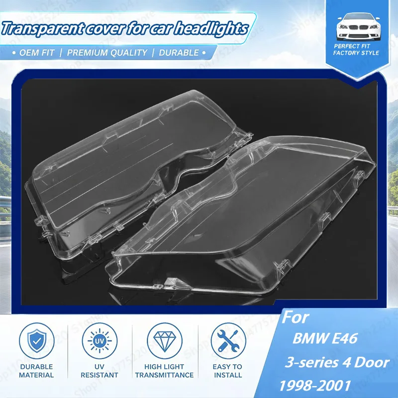 Pair Car Headlight Glass Cover Clear Transparent Automobile Headlamp Head Light Lens For BMW E46 3-series 4 Door 1998-2001
Pair Car Headlight Glass Cover Clear Transparent Automobile Headlamp Head Light Lens For BMW E46 3-series 4 Door 1998-2001