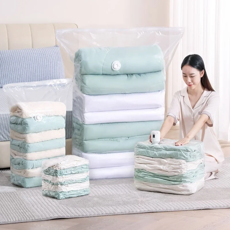 No Need Pump Vacuum Bags Large Plastic Storage Bags for Storing Clothes blankets Compression Empty Bag Covers Travel Accessories
No Need Pump Vacuum Bags Large Plastic Storage Bags for Storing Clothes blankets Compression Empty Bag Covers Travel Accessories