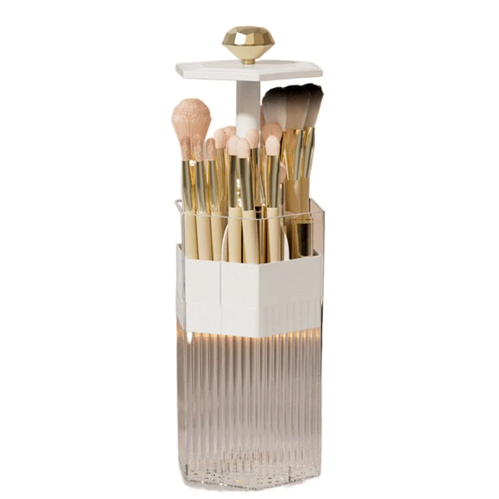 Plastic Automatic Lifting Makeup Brush Holder Dustproof Press Type Makeup Brush Organizer Space Saving Large Capacity
Plastic Automatic Lifting Makeup Brush Holder Dustproof Press Type Makeup Brush Organizer Space Saving Large Capacity