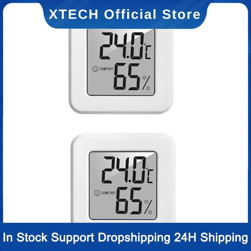 XTECH 2X1207 Мини электронный измеритель температуры и влажности автомобильный термометр с дисплеем улыбки на лице комнатный термометр