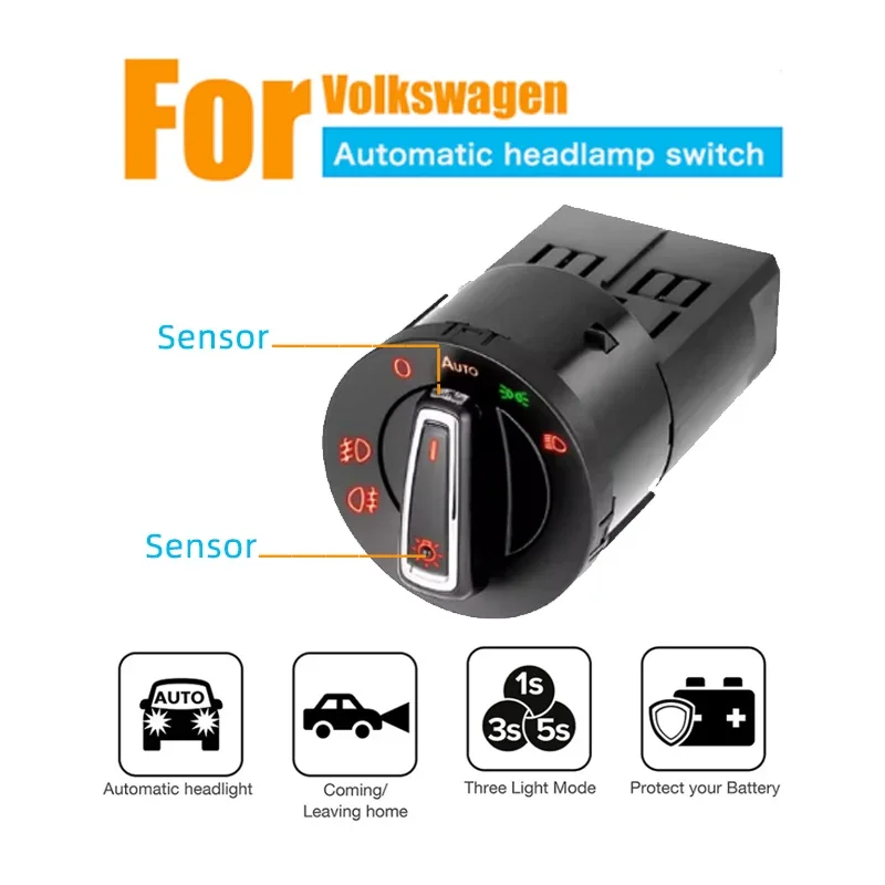 Auto Headlight Lamp Control Switch Light Sensor Fit for Volkswagen Golf MK4 for Passat B5 Polo Bora Sharan Alhambra 1C0941531
Auto Headlight Lamp Control Switch Light Sensor Fit for Volkswagen Golf MK4 for Passat B5 Polo Bora Sharan Alhambra 1C0941531