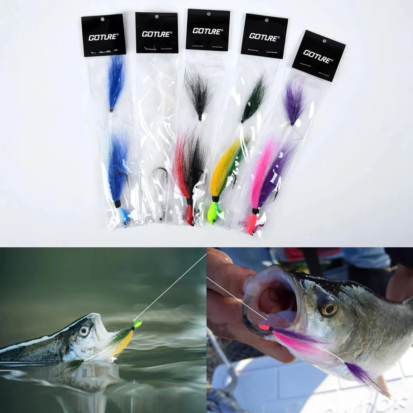 Goture 7g 14g 28g 56g Jig Lure, Lifelike Bucktail Hair with Premium Hook, Luminous Option, Saltwater Fishing Lures for Big Fish
Goture 7g 14g 28g 56g Jig Lure, Lifelike Bucktail Hair with Premium Hook, Luminous Option, Saltwater Fishing Lures for Big Fish