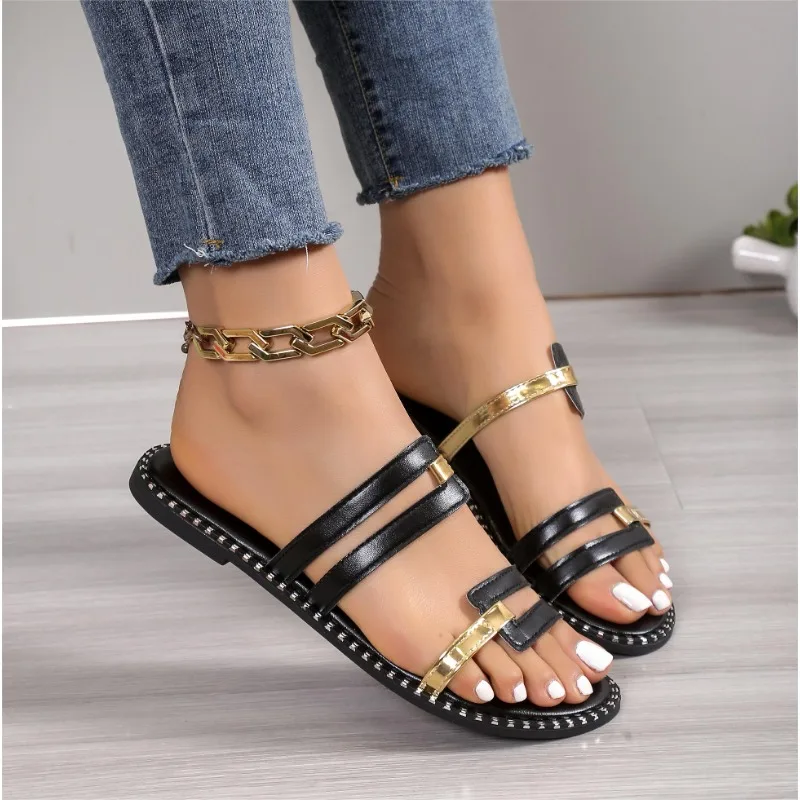 Slip on Anti-slip Peep Toe Ladies Casual Slides Lightweight Beach Slippers Comfortable Flat Shoes Zapatos De Mujer Slides Women
Slip on Anti-slip Peep Toe Ladies Casual Slides Lightweight Beach Slippers Comfortable Flat Shoes Zapatos De Mujer Slides Women