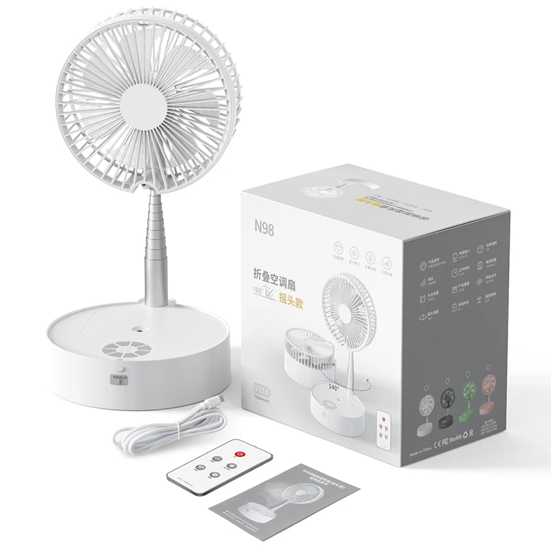 Remote Control Air Cooling Fan Wireless Folding Air Cooler With Humidifier 250ml Water Tank Type-C Charging Night Light Air Fan
Remote Control Air Cooling Fan Wireless Folding Air Cooler With Humidifier 250ml Water Tank Type-C Charging Night Light Air Fan