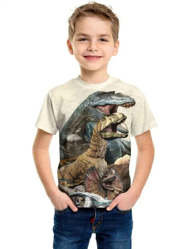 Cartoon Dinosaur T-Shirt For Boys Kids Clothes Children's Boy's Clothing Top Shirts Short Sleeve Tops 2024 T-shirts Child Wear
Cartoon Dinosaur T-Shirt For Boys Kids Clothes Children's Boy's Clothing Top Shirts Short Sleeve Tops 2024 T-shirts Child Wear