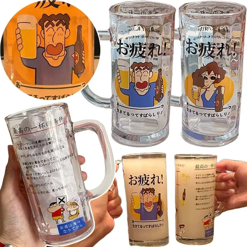 375ML Crayon Shin-chan Soda-lime Glass Beer Mug Semi-transparent Painting Beer Mug with Handle Coffee Water Cup for Home Party
375ML Crayon Shin-chan Soda-lime Glass Beer Mug Semi-transparent Painting Beer Mug with Handle Coffee Water Cup for Home Party