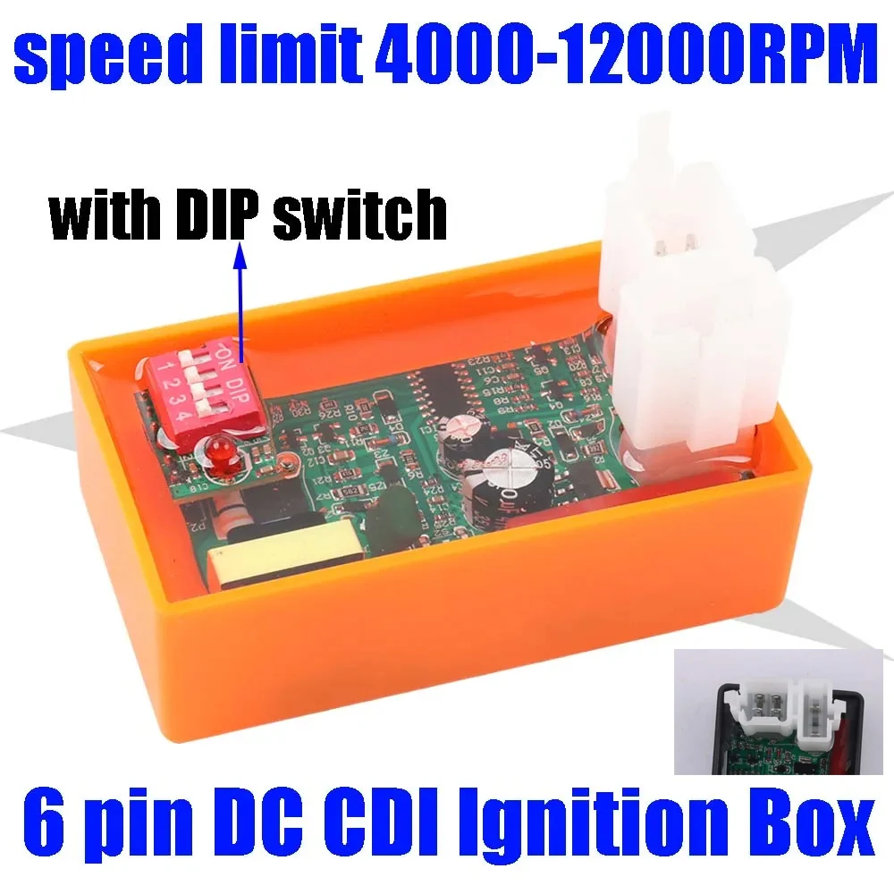 CDI CRIS RE200 Motorcycle DC 6 Pin CDI Adjustable Racing CDI 250Z FT180 FT200 FT250 CG300 Speed limit 4000-12000 RPM RT200 CG200
CDI CRIS RE200 Motorcycle DC 6 Pin CDI Adjustable Racing CDI 250Z FT180 FT200 FT250 CG300 Speed limit 4000-12000 RPM RT200 CG200