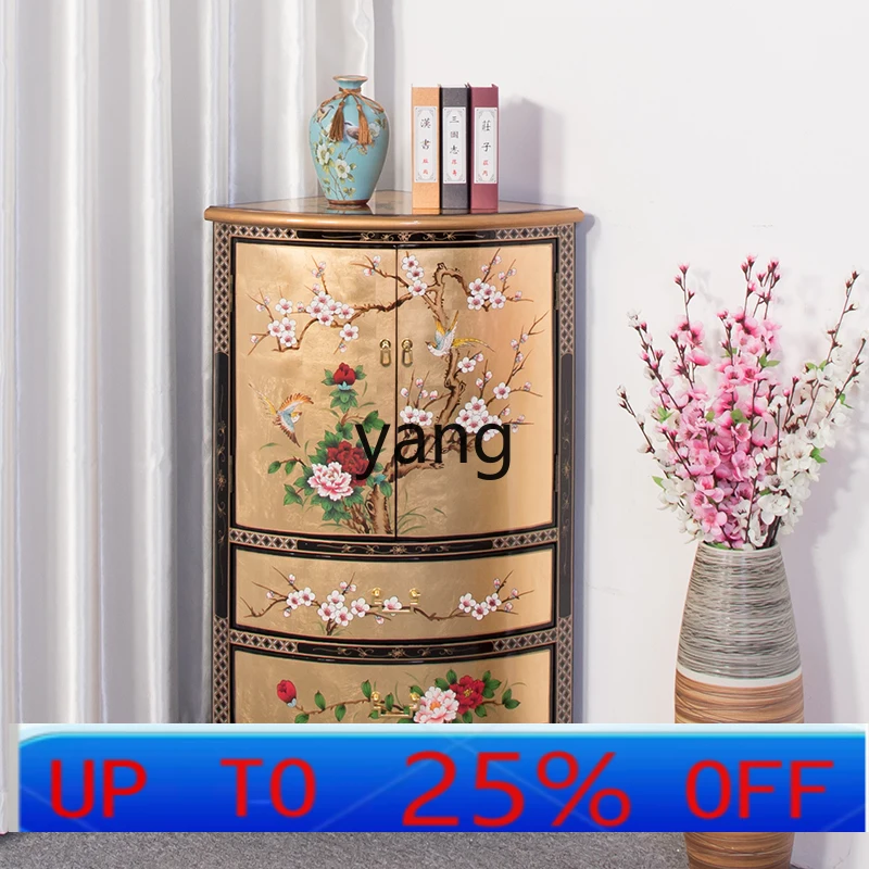 LH solid wood semi-round table painted gold foil foyer cabinet modern simple European entrance cabinet
LH solid wood semi-round table painted gold foil foyer cabinet modern simple European entrance cabinet