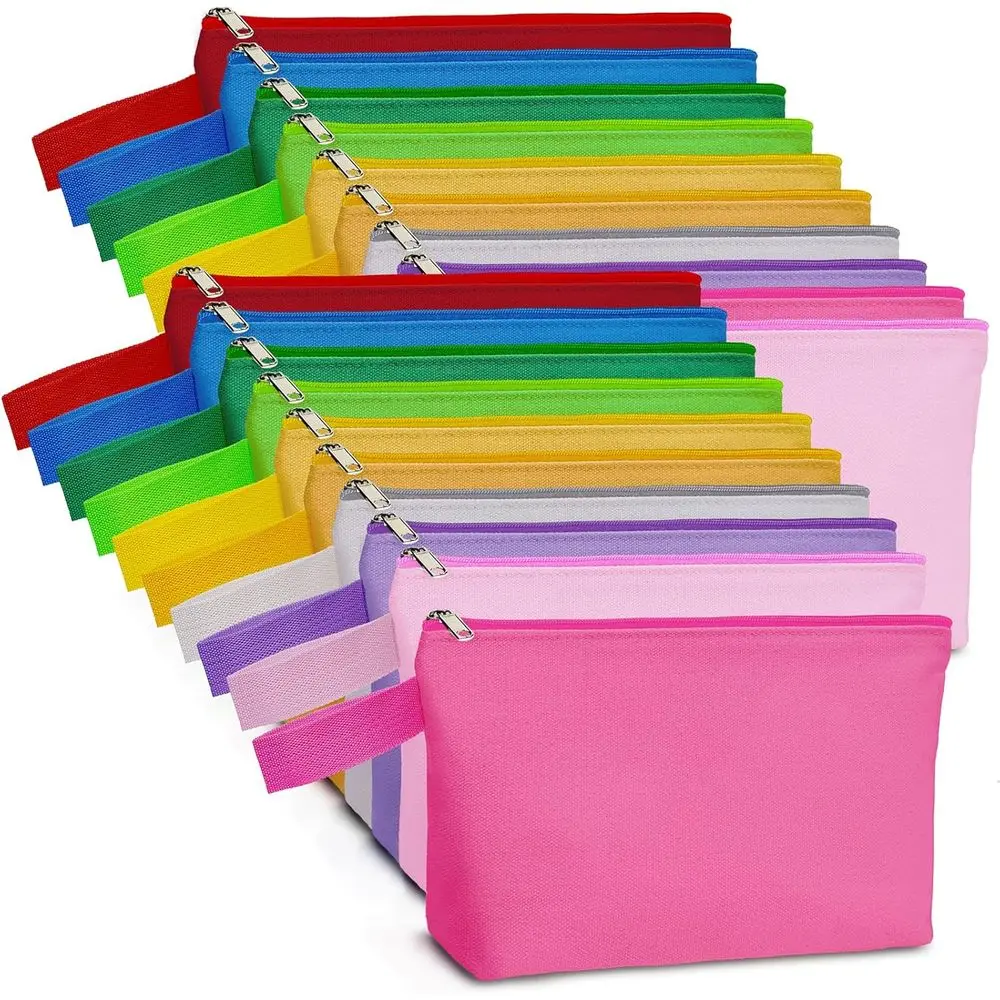 Набор из 20 пустых косметичек Koolmox, 12 унций, с дном и ремешком, многоразмерные, из холщовой ткани, на молнии, для хранения туалетных принадлежностей, пустая сумка
Набор из 20 пустых косметичек Koolmox, 12 унций, с дном и ремешком, многоразмерные, из холщовой ткани, на молнии, для хранения туалетных принадлежностей, пустая сумка