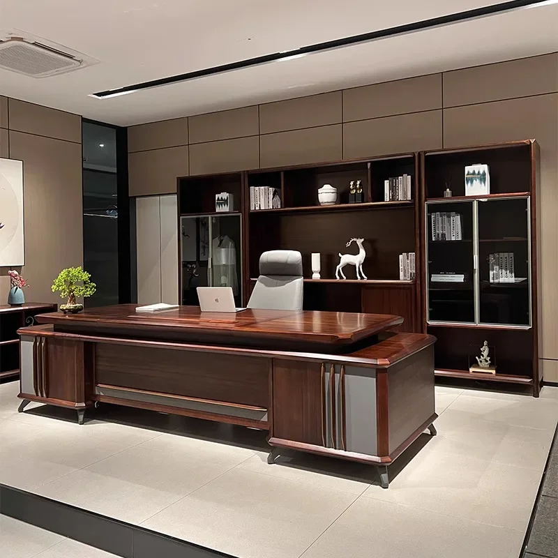 K New Chinese boss table President table Imported nanmu high-end club villa light strip General manager desk
K New Chinese boss table President table Imported nanmu high-end club villa light strip General manager desk