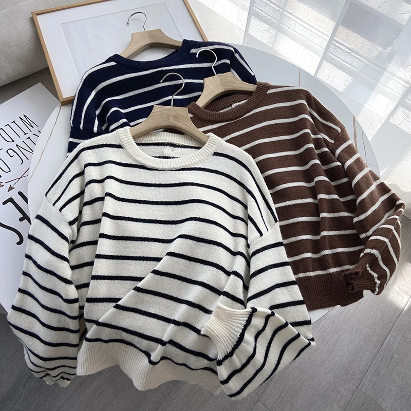 Женский осенне-зимний свободный крой, полосатый трикотаж, повседневный утягивающий базовый слой, модный универсальный круглый топ Ne Long Sve
Женский осенне-зимний свободный крой, полосатый трикотаж, повседневный утягивающий базовый слой, модный универсальный круглый топ Ne Long Sve