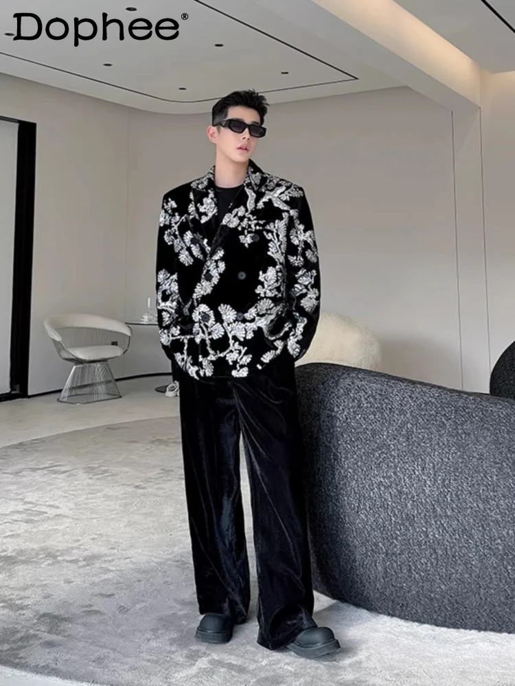 2026 Spring New Fashion High-end Color Matching Loose Chic Suit Sets Men's Two-piece Sets Long Sleeve Solid Color Handsome 2pcs
2026 Spring New Fashion High-end Color Matching Loose Chic Suit Sets Men's Two-piece Sets Long Sleeve Solid Color Handsome 2pcs