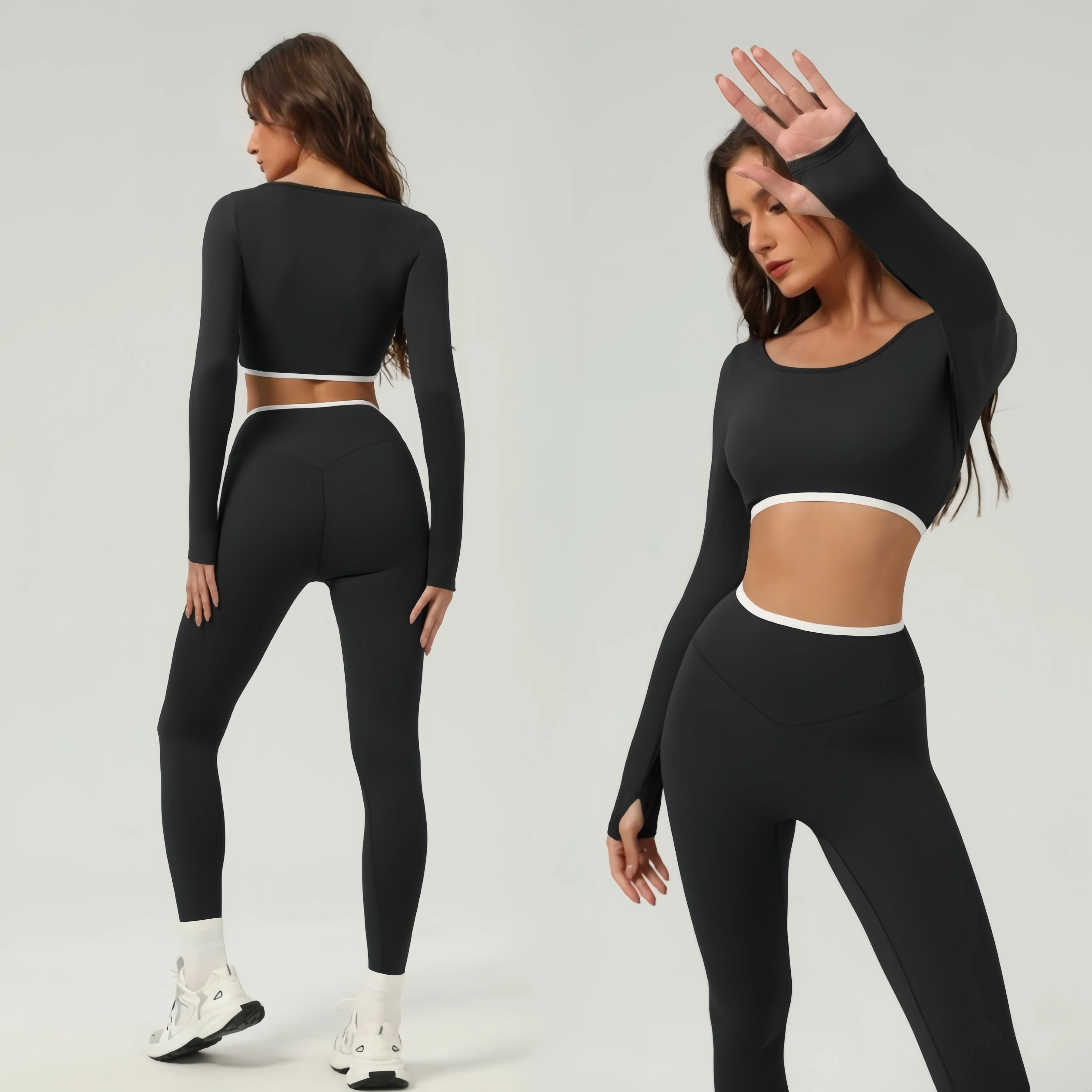 Seamless Yoga Sets Sports Fitness High Waist Hip-lifting Nude Quick-drying Long-sleeved Workout Clothing Gym Yoga Suit for Women
Seamless Yoga Sets Sports Fitness High Waist Hip-lifting Nude Quick-drying Long-sleeved Workout Clothing Gym Yoga Suit for Women