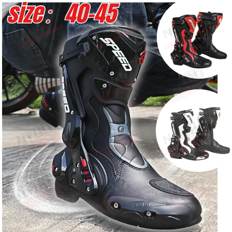 Riding Tribe Motorcycle Racing Boots Perforated Summer Breathable Cool Track Motorcycle Shoes Knight Riding Boots B1008
Riding Tribe Motorcycle Racing Boots Perforated Summer Breathable Cool Track Motorcycle Shoes Knight Riding Boots B1008