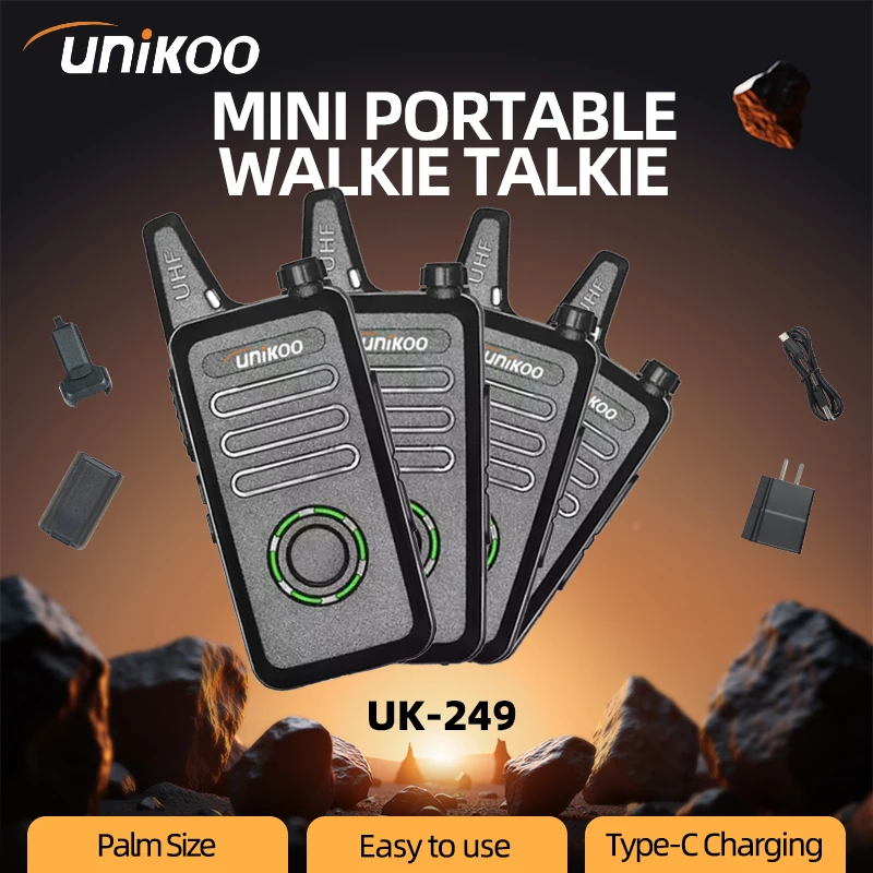 4 PCS Unikoo UK249 Mini Walkie Talkie 16 Channels Portable Portable Communication Set License-free Two Way Radios Transceiver
4 PCS Unikoo UK249 Mini Walkie Talkie 16 Channels Portable Portable Communication Set License-free Two Way Radios Transceiver
