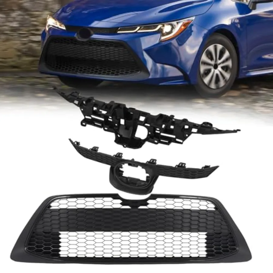 Передняя верхняя нижняя решетка + внутренняя решетка, замена кронштейна монтажной панели для автомобилей Toyota Corolla LE XLE 20202022, прочный O
Передняя верхняя нижняя решетка + внутренняя решетка, замена кронштейна монтажной панели для автомобилей Toyota Corolla LE XLE 20202022, прочный O