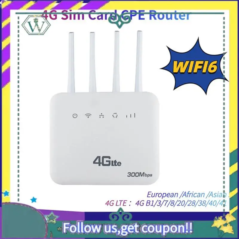 NEW 4G CPE Router 4G CPE Wifi Router With 4G SIM Card Slot Wifi Modem 300Mbps Four Antenna Booster Signal Wifi Router For Europe
NEW 4G CPE Router 4G CPE Wifi Router With 4G SIM Card Slot Wifi Modem 300Mbps Four Antenna Booster Signal Wifi Router For Europe