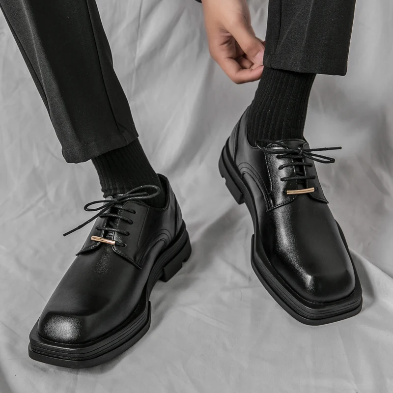 Spring Business Platform Leather Shoes Black White Casual Shoes Classic Oxford Dress Shoes Patent Leather Footwear Party Shoes
Spring Business Platform Leather Shoes Black White Casual Shoes Classic Oxford Dress Shoes Patent Leather Footwear Party Shoes
