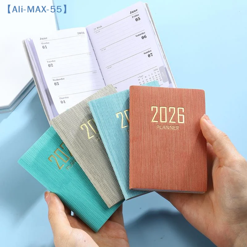 【MAX-55】A7 2026 English Planner Book Mini Portable Pocket Daily Schedule Book 60 Sheets 120 Page Thin Weekly Calendar
【MAX-55】A7 2026 English Planner Book Mini Portable Pocket Daily Schedule Book 60 Sheets 120 Page Thin Weekly Calendar