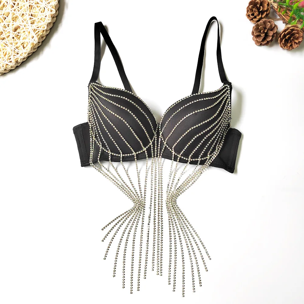 Cross-Border Sequin Tassel Strapl Bra Club Stage Sle Pure Desire Bustier Women's Summer Faion Sexy Bal Top
Cross-Border Sequin Tassel Strapl Bra Club Stage Sle Pure Desire Bustier Women's Summer Faion Sexy Bal Top