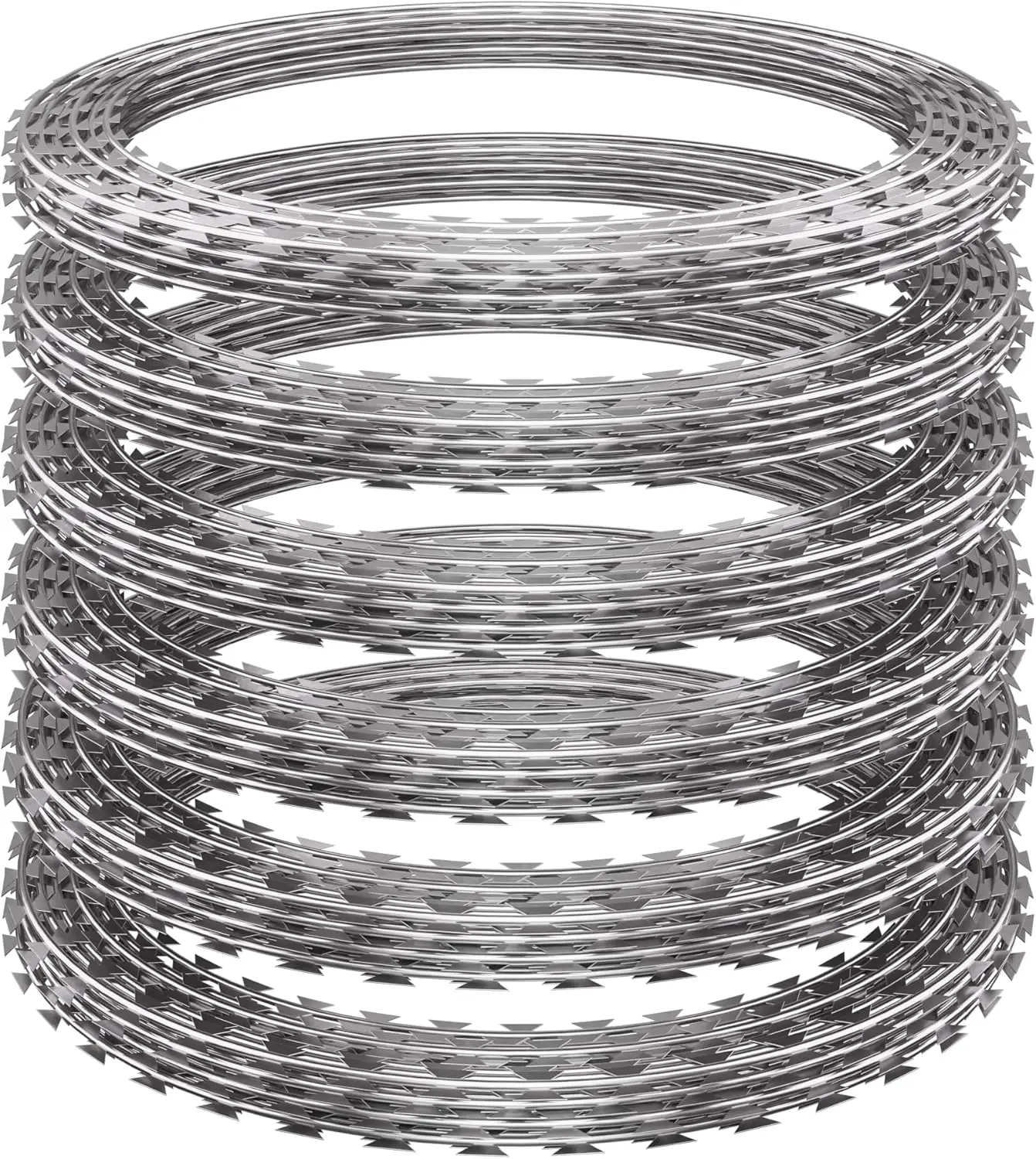 296ft Razor Wire 6 Rolls, Silver Galvanized Fencing with Pliers Gloves Warning Sign for Garden Farm Factory Security
296ft Razor Wire 6 Rolls, Silver Galvanized Fencing with Pliers Gloves Warning Sign for Garden Farm Factory Security