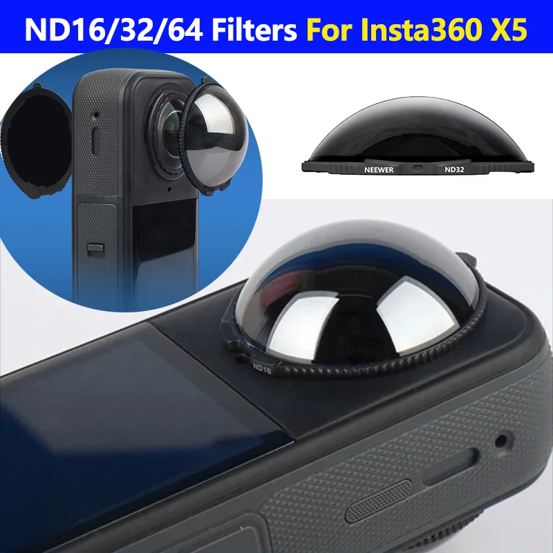 Lens Filters For Insta360 X5 Panoramic Camera ND16 ND32 ND64 Neutral Density Glass Filter Lens Guard For INSTA 360 X5 Accessory
Lens Filters For Insta360 X5 Panoramic Camera ND16 ND32 ND64 Neutral Density Glass Filter Lens Guard For INSTA 360 X5 Accessory