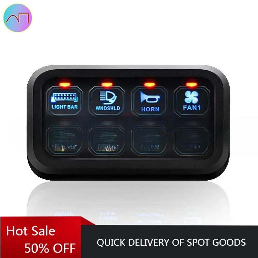 12V 24V Universal 8 Gang LED Touch Switch Panel Control System for Boat Marine
12V 24V Universal 8 Gang LED Touch Switch Panel Control System for Boat Marine
