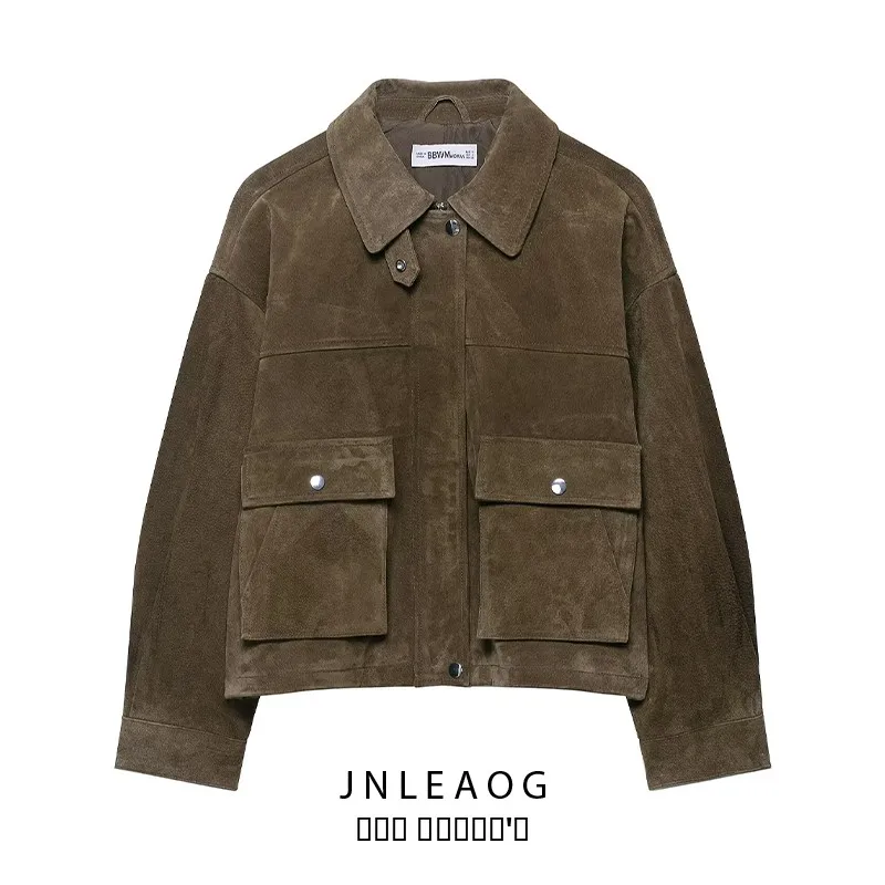 JNLEAOG Pure Leather Pilot Jaet Women's Faion Versatile Outerwear Autumn New Arrival 8073253 Polyester Long Sve Zipper
JNLEAOG Pure Leather Pilot Jaet Women's Faion Versatile Outerwear Autumn New Arrival 8073253 Polyester Long Sve Zipper