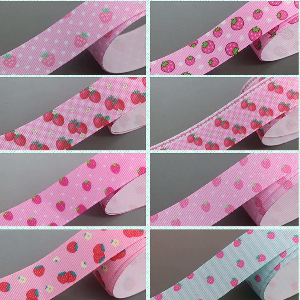 DHK 50yards Kawaii Strawberry Printed Grosgrain Ribbon Accessories Material Headwear Decoration DIY Sewing Craft S1817
DHK 50yards Kawaii Strawberry Printed Grosgrain Ribbon Accessories Material Headwear Decoration DIY Sewing Craft S1817
