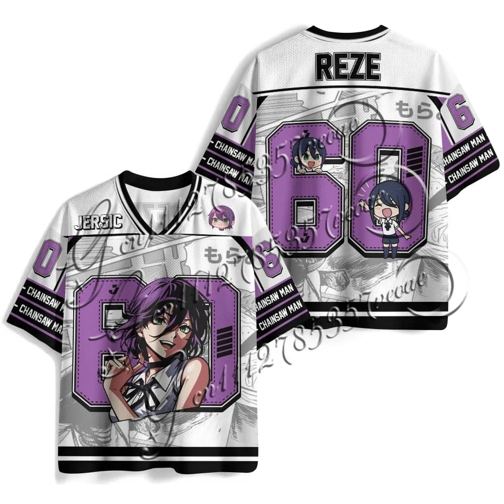 Fashion Chainsaw Man Anime Series Jersey Casual Korean Style Kpop Baseball Hockey Oversize T-shirt Anime Daily Unisex Tops Tee
Fashion Chainsaw Man Anime Series Jersey Casual Korean Style Kpop Baseball Hockey Oversize T-shirt Anime Daily Unisex Tops Tee