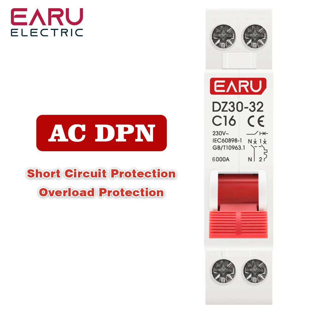 1P+N DZ30-32 DPN Mini Circuit Breaker MCB 6A 10A 16A 20A 25A 32A Din Rail Mounting Cutout Miniature Household Air Switch OEM DIY
1P+N DZ30-32 DPN Mini Circuit Breaker MCB 6A 10A 16A 20A 25A 32A Din Rail Mounting Cutout Miniature Household Air Switch OEM DIY