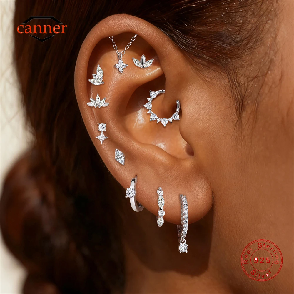 CANNER 1PC Moissanite Horse Eye Crown 925 Sterling Silver Stud Earrings For Women Flat Back Moissanite Earring Fine Jewelry Gift
CANNER 1PC Moissanite Horse Eye Crown 925 Sterling Silver Stud Earrings For Women Flat Back Moissanite Earring Fine Jewelry Gift