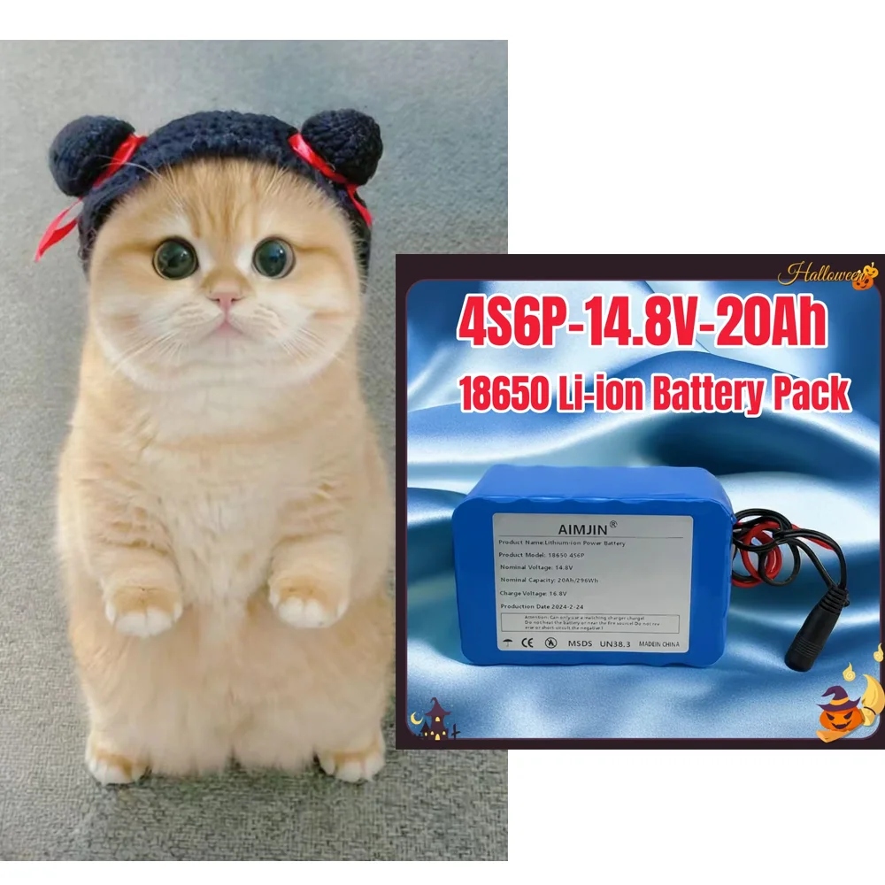 100% Original 14.8V 4S6P with BMS New 20Ah 18650 Li-iom Battery Pack Night Fishing Lamp Heater Miner's Amplifier Batteries
100% Original 14.8V 4S6P with BMS New 20Ah 18650 Li-iom Battery Pack Night Fishing Lamp Heater Miner's Amplifier Batteries
