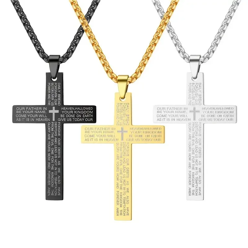 Punk Cross Stainless Steel Necklace Men's Fashion Trendy Accessories Unique Versatile Titanium Steel Pendant Necklace
Punk Cross Stainless Steel Necklace Men's Fashion Trendy Accessories Unique Versatile Titanium Steel Pendant Necklace