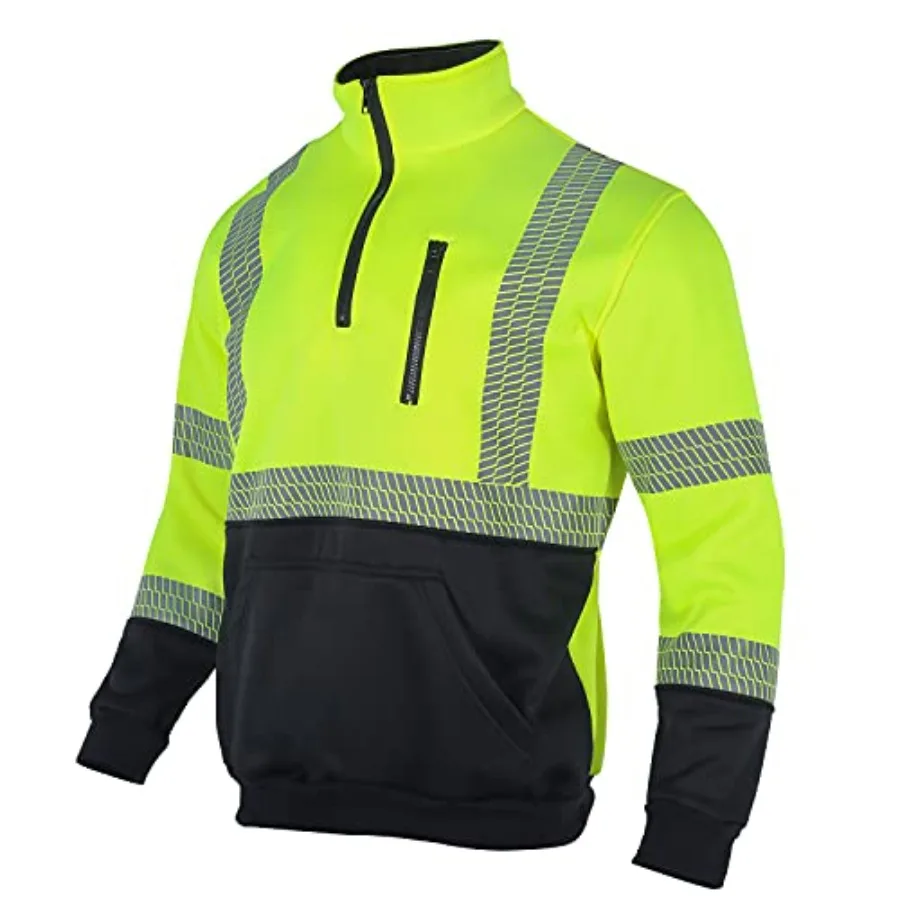 Hi Vis Safety Reflective Sweatshirt for Men ANSI Class 3 High Visibility Fleece 1/4 Zipper Jacket No Hood XL
Hi Vis Safety Reflective Sweatshirt for Men ANSI Class 3 High Visibility Fleece 1/4 Zipper Jacket No Hood XL