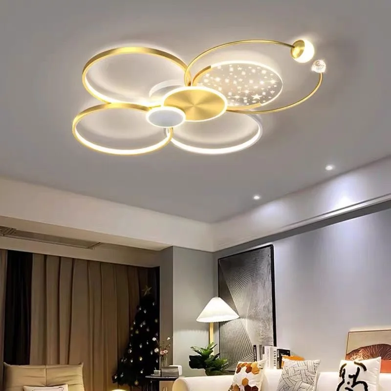 Round Living Room Led Chandeliers Luxury Bedroom Full of Stars Gold Chandelier Simple Modern Atmosphere Flush Mount Ceiling Lamp
Round Living Room Led Chandeliers Luxury Bedroom Full of Stars Gold Chandelier Simple Modern Atmosphere Flush Mount Ceiling Lamp