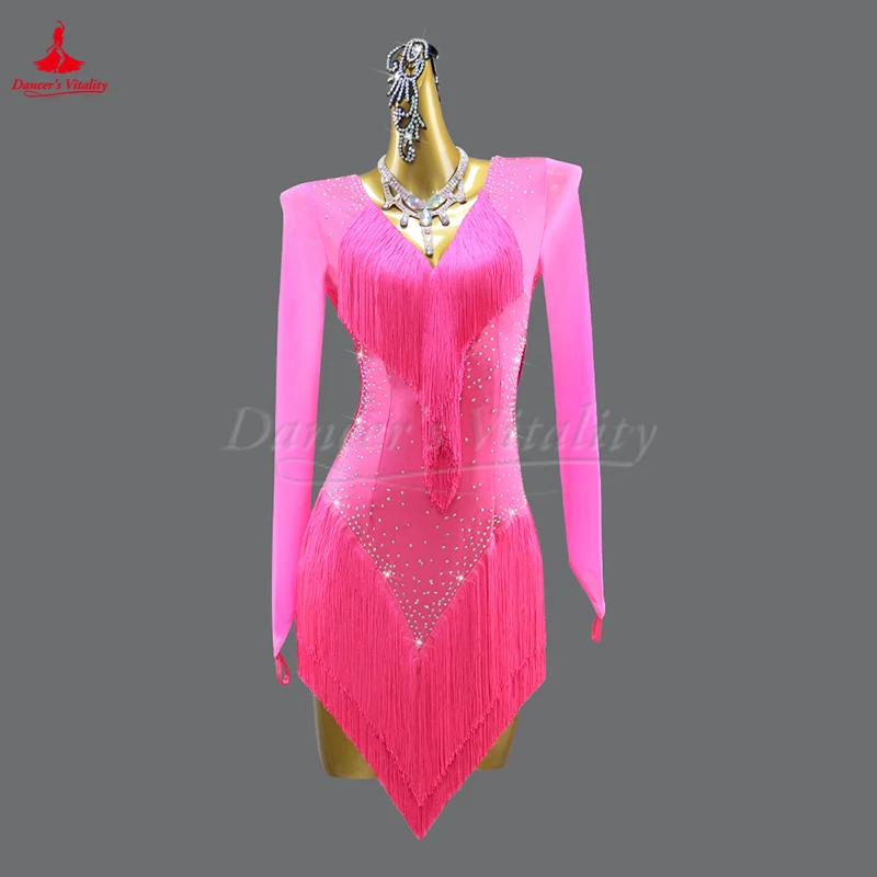 Adult and Children High-end Customization Long sleeves Tassel Latin International Championship Blackpool Dance Festival Costume
Adult and Children High-end Customization Long sleeves Tassel Latin International Championship Blackpool Dance Festival Costume