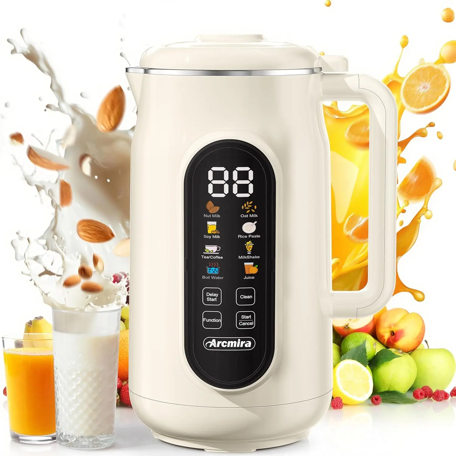 10-in-1 Automatic Nut Milk Maker 42oz with LED Panel, Delay Start & Self-Clean for Plant-Based Beverages
10-in-1 Automatic Nut Milk Maker 42oz with LED Panel, Delay Start & Self-Clean for Plant-Based Beverages