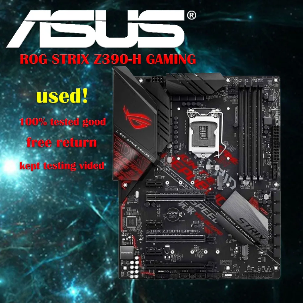 ASUS ROG Strix Z390-H Gaming Motherboard LGA1151 ATX DDR4 DP HDMI M.2 USB 3.1 Gen2 Gigabit LAN
ASUS ROG Strix Z390-H Gaming Motherboard LGA1151 ATX DDR4 DP HDMI M.2 USB 3.1 Gen2 Gigabit LAN