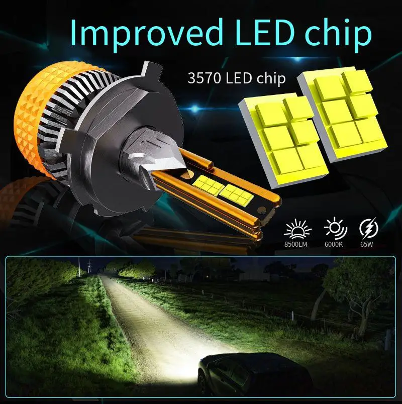 9005 9006 9012 Светодиодные лампы для фар 12 В 65 Вт 6000 К 8500 лм Модернизация автомобильного света 
9005 9006 9012 Светодиодные лампы для фар 12 В 65 Вт 6000 К 8500 лм Модернизация автомобильного света