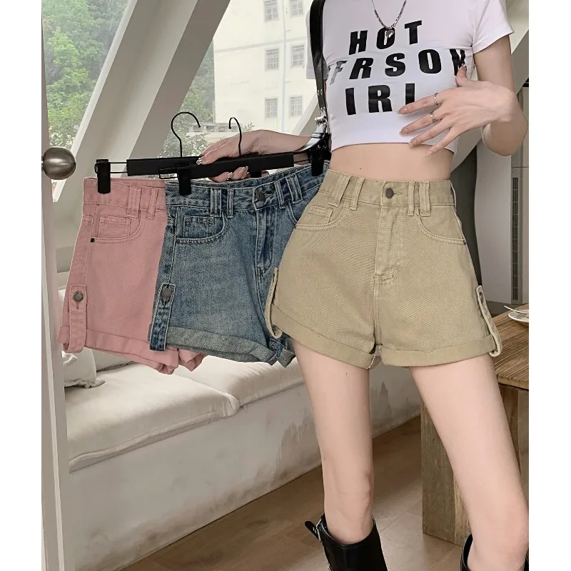 Korean Style High Waist Slim Fit Denim Shorts Women's Summer Fashionable Loose Thin Wide Leg Pants Cuffed Hot Pants
Korean Style High Waist Slim Fit Denim Shorts Women's Summer Fashionable Loose Thin Wide Leg Pants Cuffed Hot Pants