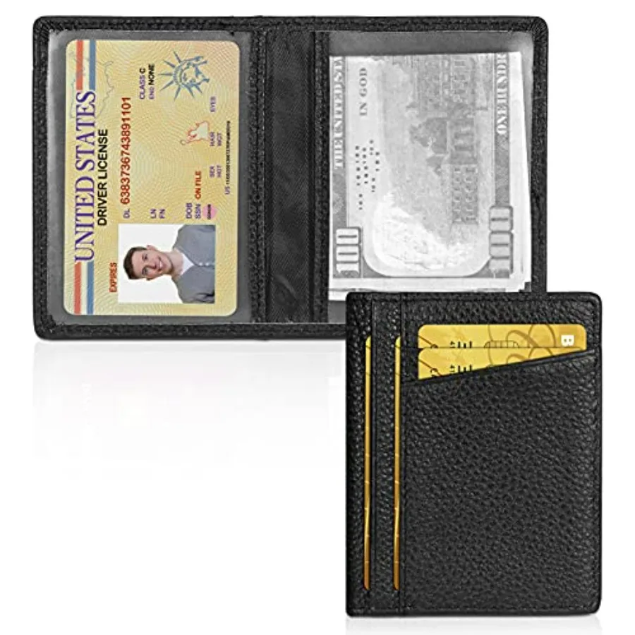 Slim Minimalist Wallet - Premium Leather RFID Blocking Front Pocket Wallets with 8 Card Slots and 2 ID Window
Slim Minimalist Wallet - Premium Leather RFID Blocking Front Pocket Wallets with 8 Card Slots and 2 ID Window